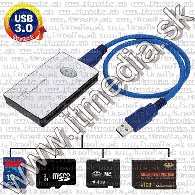 Image of USB 3.0 Super Speed SD-XD-CF-MS-M2-TF Memory Card Reader (IT9126)