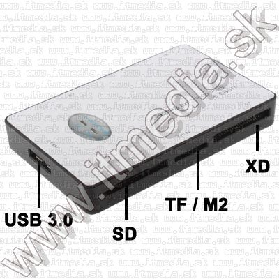 Image of USB 3.0 Super Speed SD-XD-CF-MS-M2-TF Memory Card Reader (IT9126)
