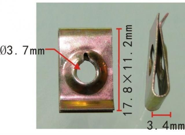 Image of Panel Screw U-Clips (metal) 3.7mm (IT11193)