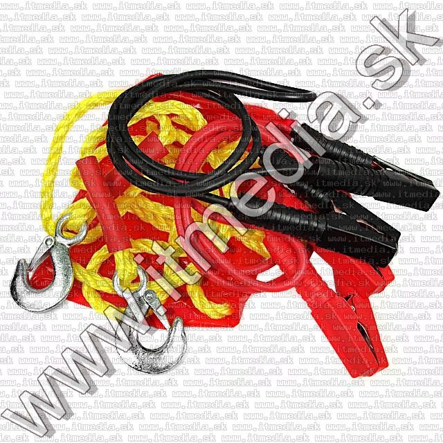 Image of Lifetime Cars Battery Booster Cable 2x2m 120amp + Tow rope (IT9259)