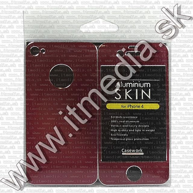Image of iPHONE 4G Aluminium Skin *Crimson* (IT8107)