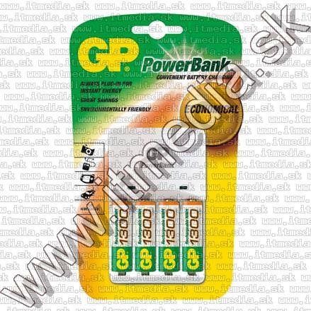Image of GP Charger PowerBank + 4x 1300mAh AA battery (IT5966)