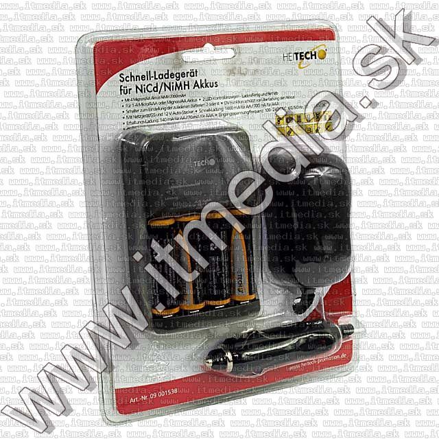 Image of Heitech Quick Charger + 4x AA battery +CAR (IT7576)