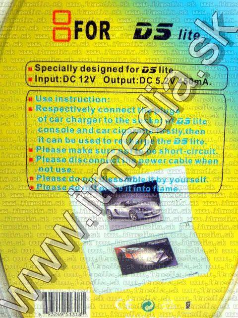 Image of Compatible Nintendo DS Lite 12v Car Charger (IT3722)