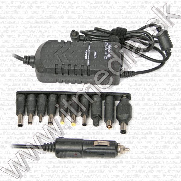 Image of Omega Universal Notebook (Laptop) CAR charger 90W + USB (41158) (IT7925)