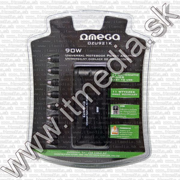 Image of Omega Universal Notebook (Laptop) charger 90W + USB (41055) (IT7924)