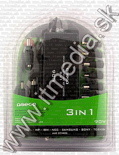 Image of Omega Universal Notebook (Laptop) charger 90W 3-in-1 (IT5543)