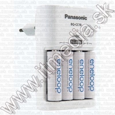 Image of Panasonic Eneloop Battery Charger Basic +4xAA Eneloop (K-JH18MCC40E) (IT10482)