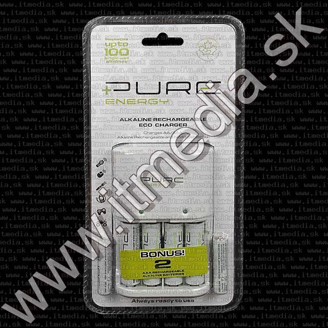 Image of PureEnergy Plugin battery charger 4-slot (463) +6 free (IT5642)