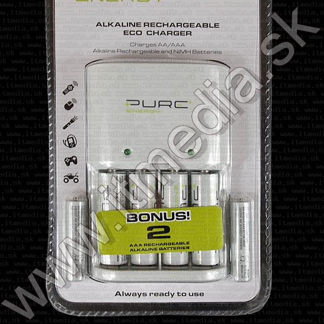 Image of PureEnergy Plugin battery charger 4-slot (463) +6 free (IT5642)