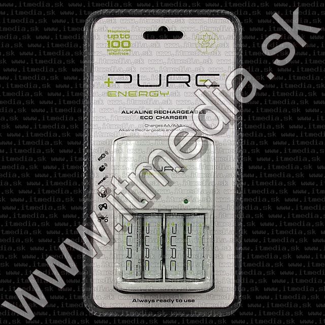 Image of PureEnergy Plugin battery charger 4-slot (463) +4 AA free (IT8758)