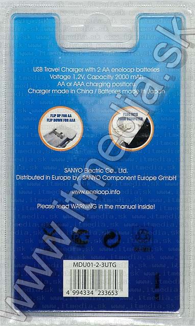 Image of SANYO USB Travel Charger +2xAA Eneloop free (IT4986)