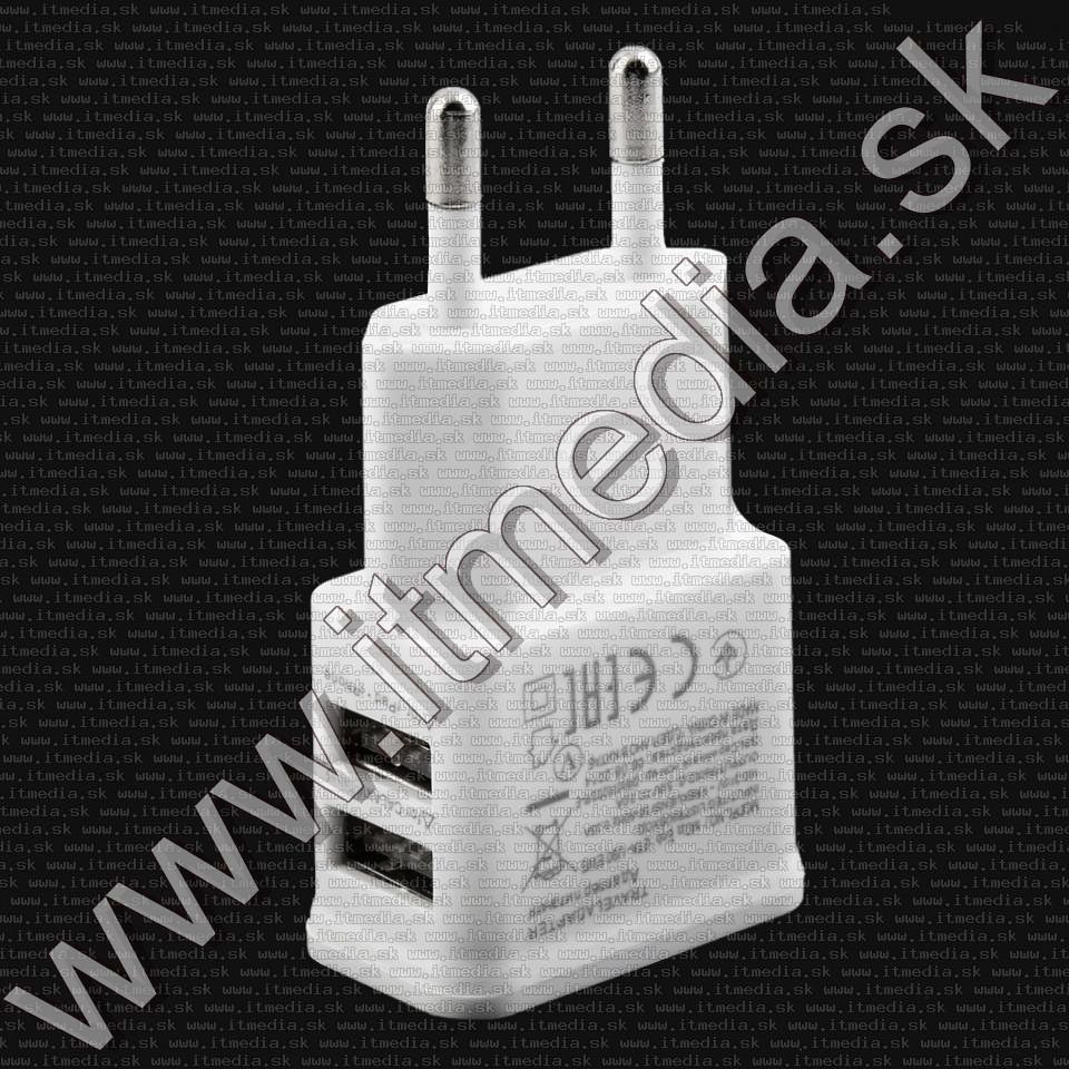 Image of Univerzális USB töltő 2000mA 2port (5V 2A) iPhone Samsung Bulk (Fehér) (IT12917)
