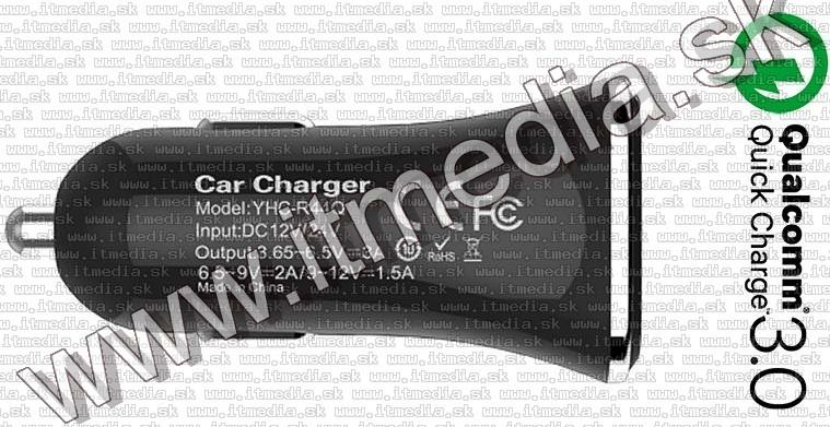 Image of Universal 12-24V USB CAR charger QC 3.0 Adaptive Fast Charging (IT13006)