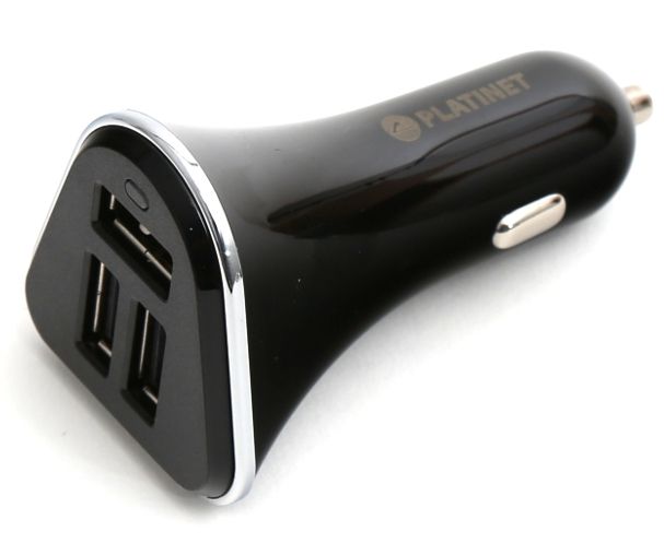 Image of Platinet 12V USB CAR charger 3-port 5.4A 27W + Cable INFO! (IT13639)
