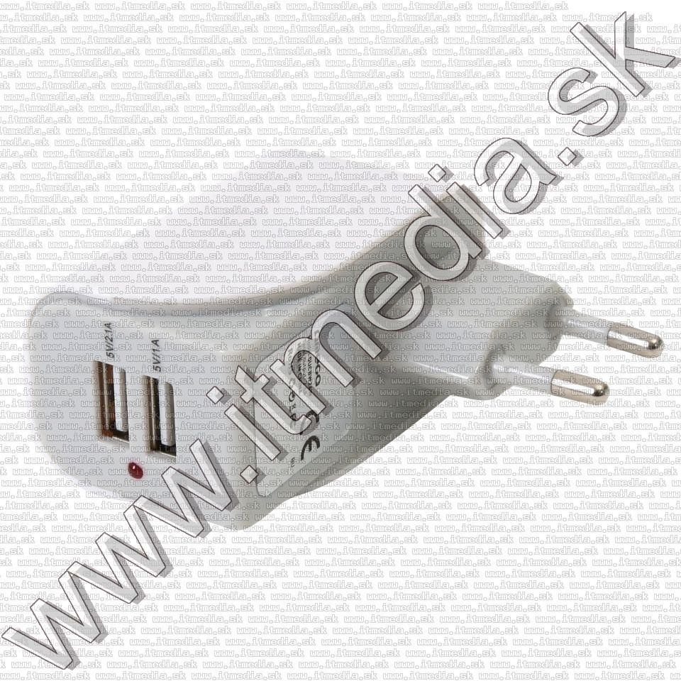 Image of Omega Univerzális Telefon Gyorstöltő USB 2600mA *Fehér* 230V (43126) (IT11896)