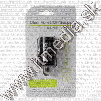 Image of Mini Universal-iPhone 12V USB charger *1A* Black INFO! (IT7998)