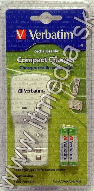 Image of Verbatim compact battery charger +2x AAA gratis (IT5148)