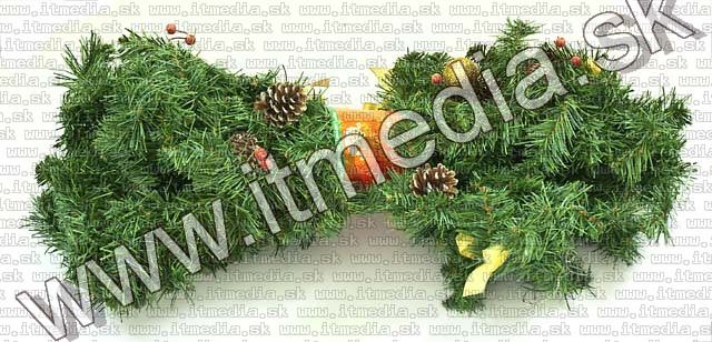 Image of Plastic Christmas Sprig Yellow Ribobn (IT5038)