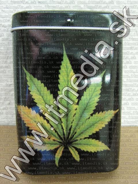 Image of Metal Cigarette Box 22x65x95mm *Ganja Leaf* (IT10123)