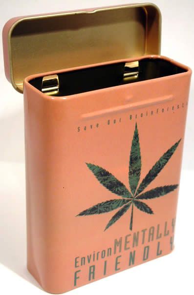 Image of Metal Cigarette Box 25x70x90mm *EnvironMENTALLY* (IT3364)