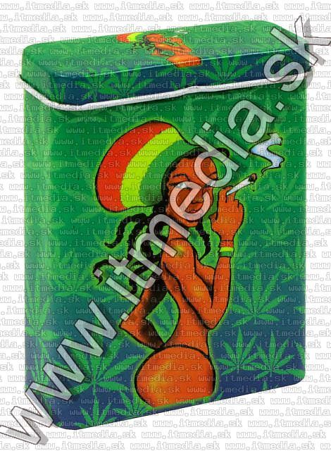 Image of Metal Cigarette Box 25x70x90mm *GANJA GIRL* (IT5823)
