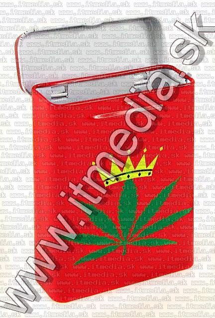 Image of Metal Cigarette Box 25x70x90mm *Ganja King* (IT5826)