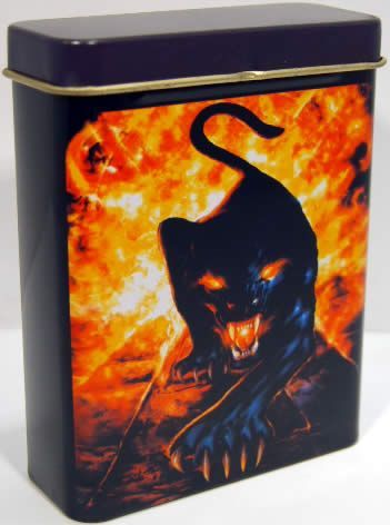 Image of Metal Cigarette Box 25x70x90mm *Hell Cat* (IT3967)