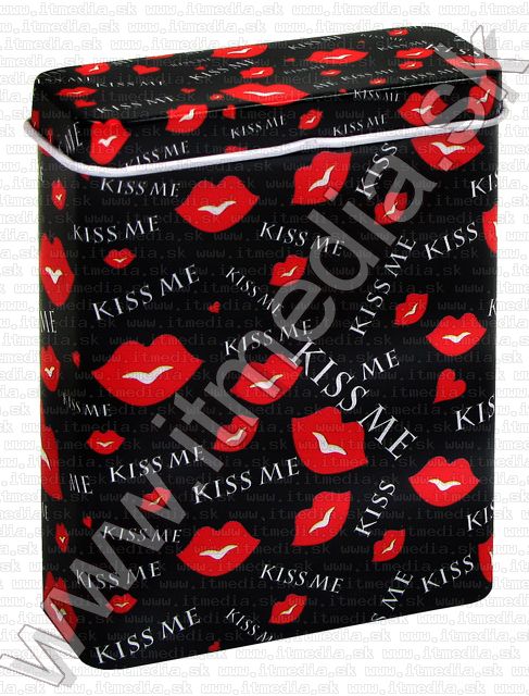 Image of Metal Cigarette Box 25x70x90mm *Kiss Me* (IT5827)