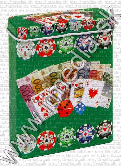 Image of Metal Cigarette Box 25x70x90mm *Poker* (IT5824)
