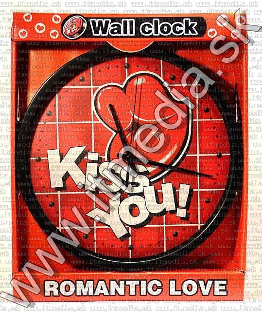Image of Romantic Love Wall Clock 02 *Kiss You* 25cm (IT5296)