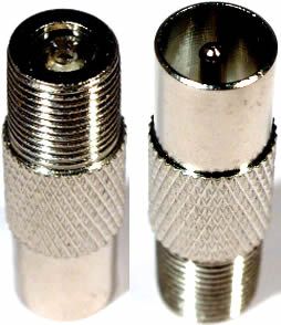 Image of F connector adapter to Coaxial Male (IT2987)