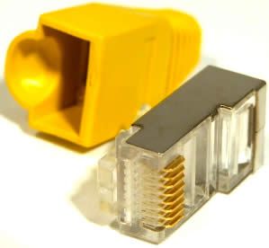 Image of RJ45 Connector + cable protector 20-pack (UTP, ISDN) (IT3401)