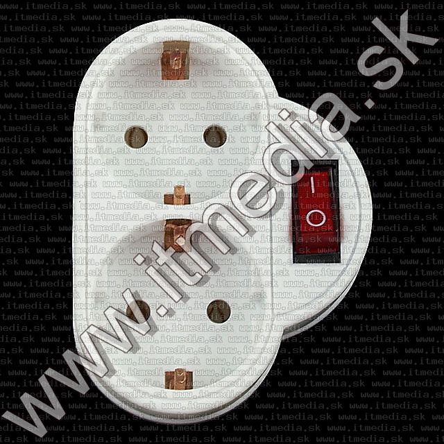 Image of Powerline Double Connector splitter with Switch (IT8025)