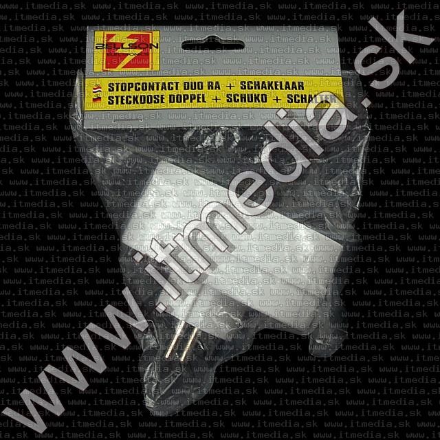 Image of Powerline Double Connector splitter with Switch (IT8025)