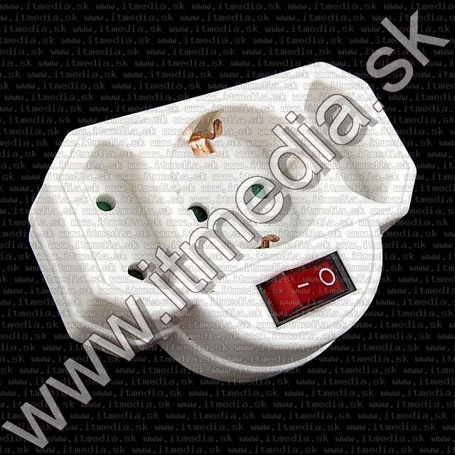 Image of Powerline Triple Connector splitter with Switch (IT8981)