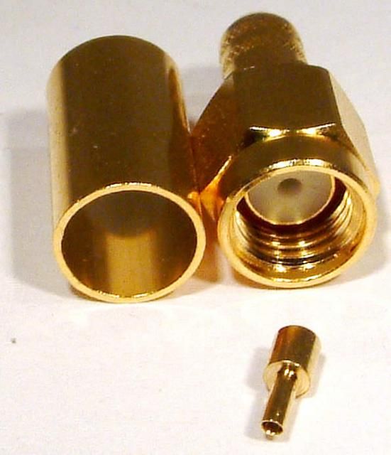 Image of RP-SMA connector (WLAN) --MALE-- gold *pigtail* (IT3157)