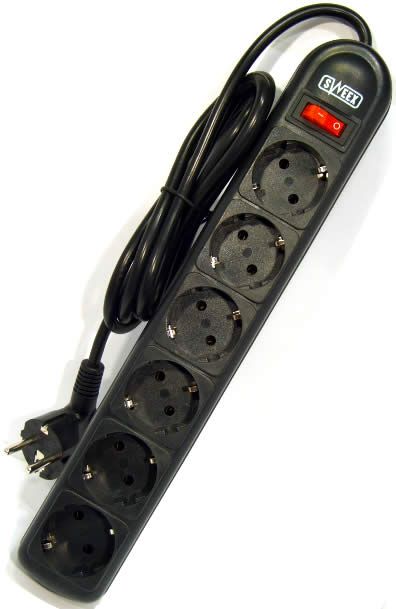 Image of Sweex Surge Protector Power Strip 6 Outlets (IT4009)