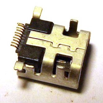 Image of miniUSB 2.0 connector *PANEL MOUNTABLE* (Female) No. 14 (IT10978)