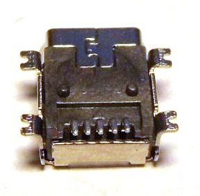 Image of miniUSB 2.0 connector *PANEL MOUNTABLE* (Female) No. 15 *Lumberg 2486* (IT10979)