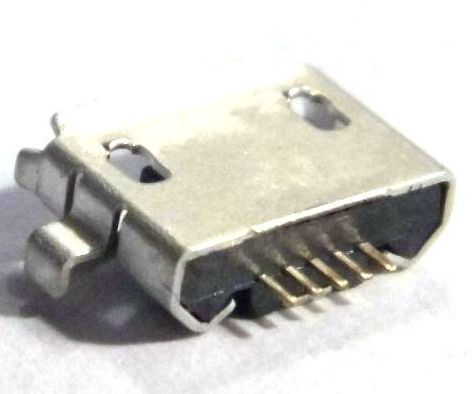Image of microUSB 2.0 OTG connector *PANEL MOUNTABLE* (Female) No. 2 (IT10967)