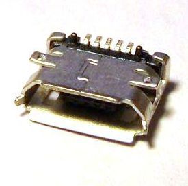 Image of microUSB 2.0 OTG connector *PANEL MOUNTABLE* (Female) No. 7 (IT10971)