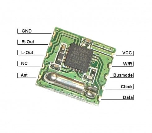 Image of AR1010 (TEA5767 compatible) FM Receiver i2c (Arduino) (IT12225)