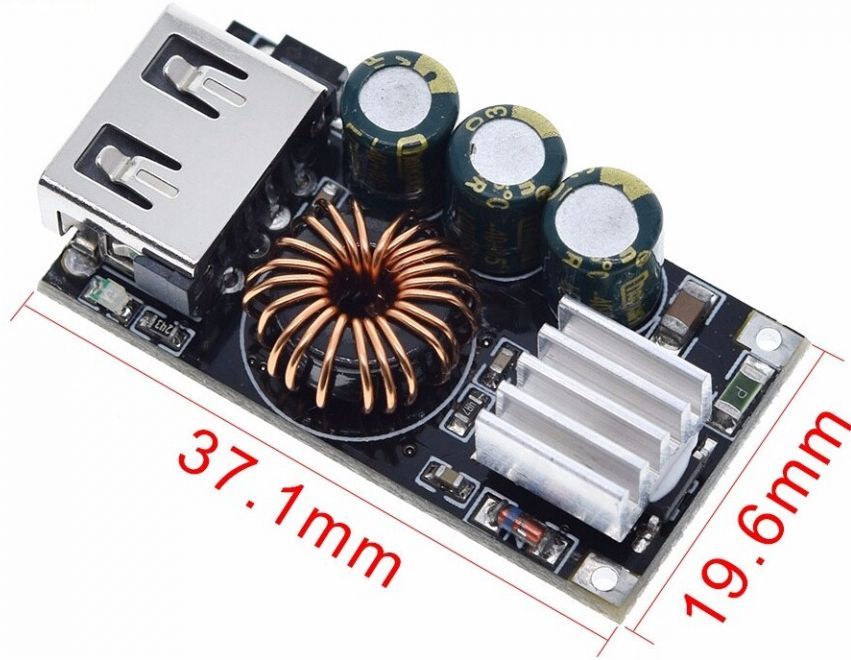Image of USB tápegység panel 6-24V-ról USB aljzatra 2400mA QC 3.0 Info! (IT14535)