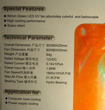 Image of DeepCool X-Fan CASE Cooler 8cm *Orange* (IT4085)