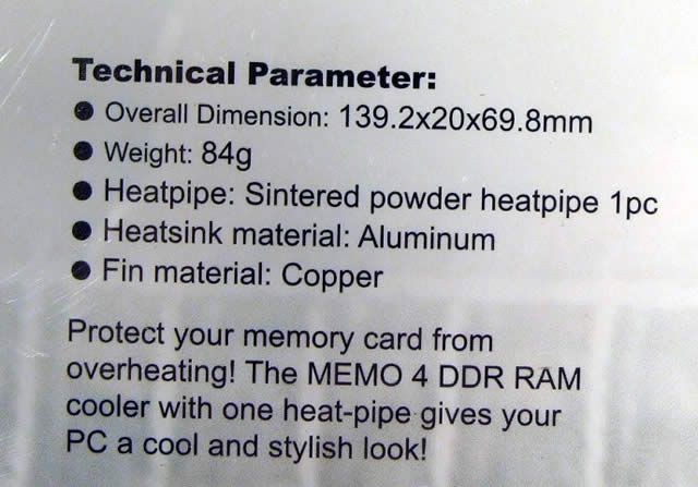 Image of DeepCool Memory Cooler *Memo 4* (IT4110)