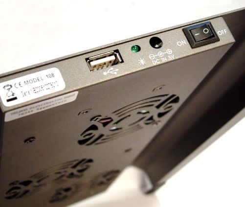 Image of Notebook cooler 3-fan (Aluminium) + HUB (108) (IT3349)