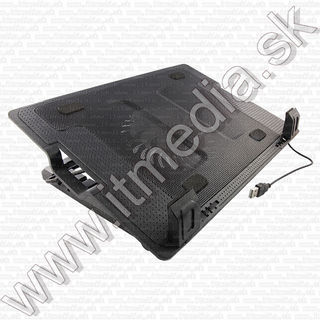 Image of Omega Notebook cooler &amp; stand 14CM Fan *FROST* Black (41247) (IT10006)