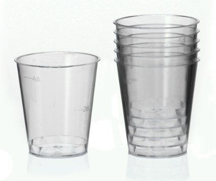 Image of Műanyag rövides (vodkás) pohár 4cl 50x Víztiszta (Polisztirol) (IT11666)