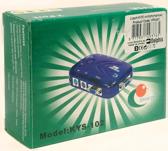 Image of KVM Data Switch (Monitor, Mouse, Keyboard) 2-port (IT4145)